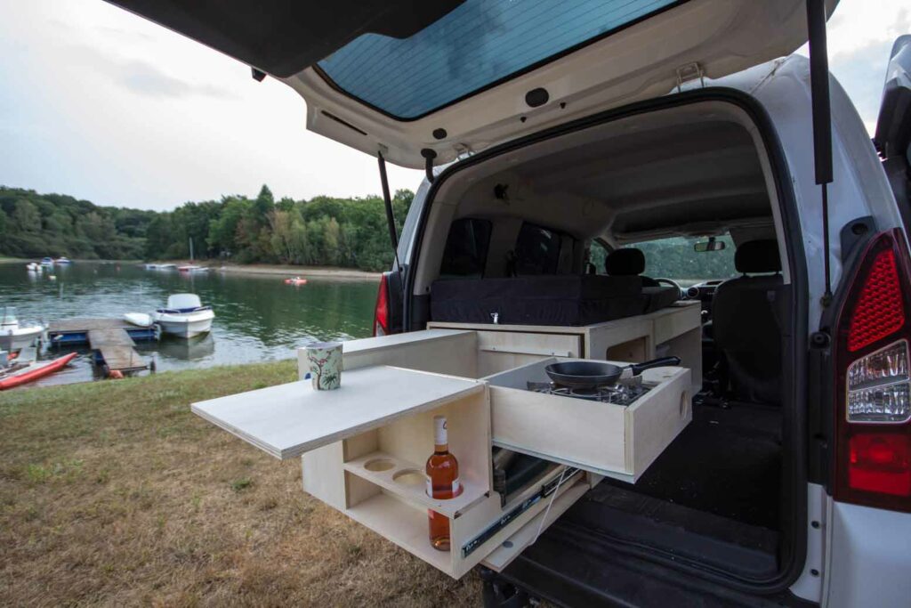 aménagement amovible voiture, van et fourgon, camping box